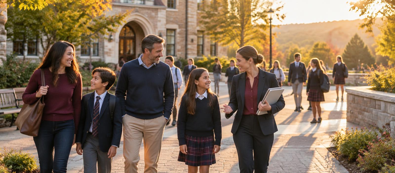 Families connecting in an editorial community scene